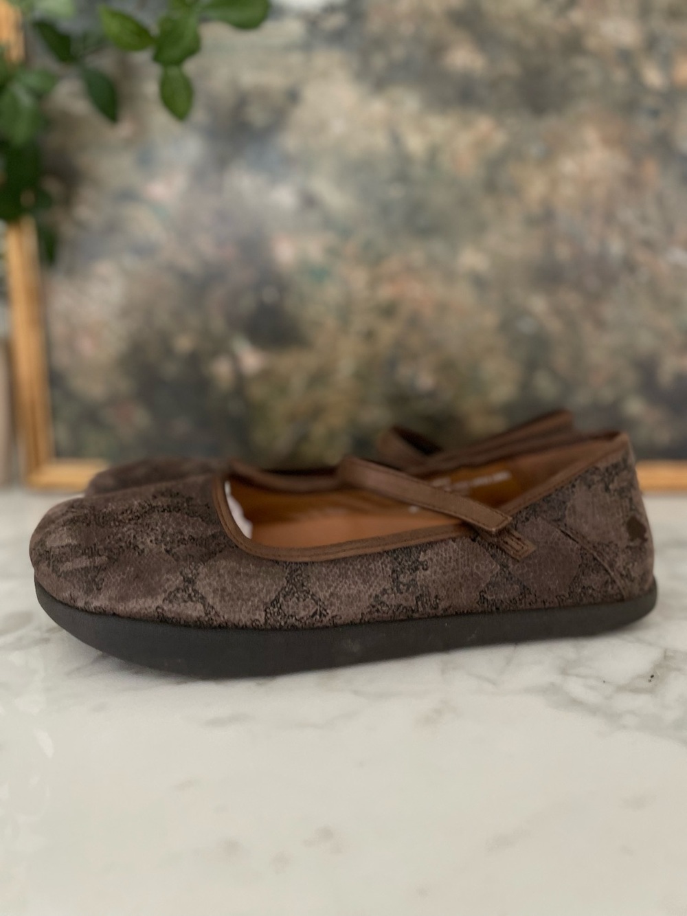 Kalso Earth Solar 3 Mary Jane Bark Brown Sz 9 Negative Heel Flats Granola Girl - Picture 3 of 6